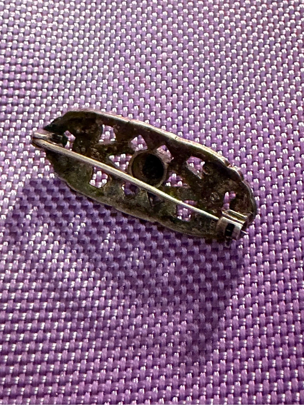 Vintage-Inspired sterling silver Black Marcasite Oval Brooch - Women's Jewelry